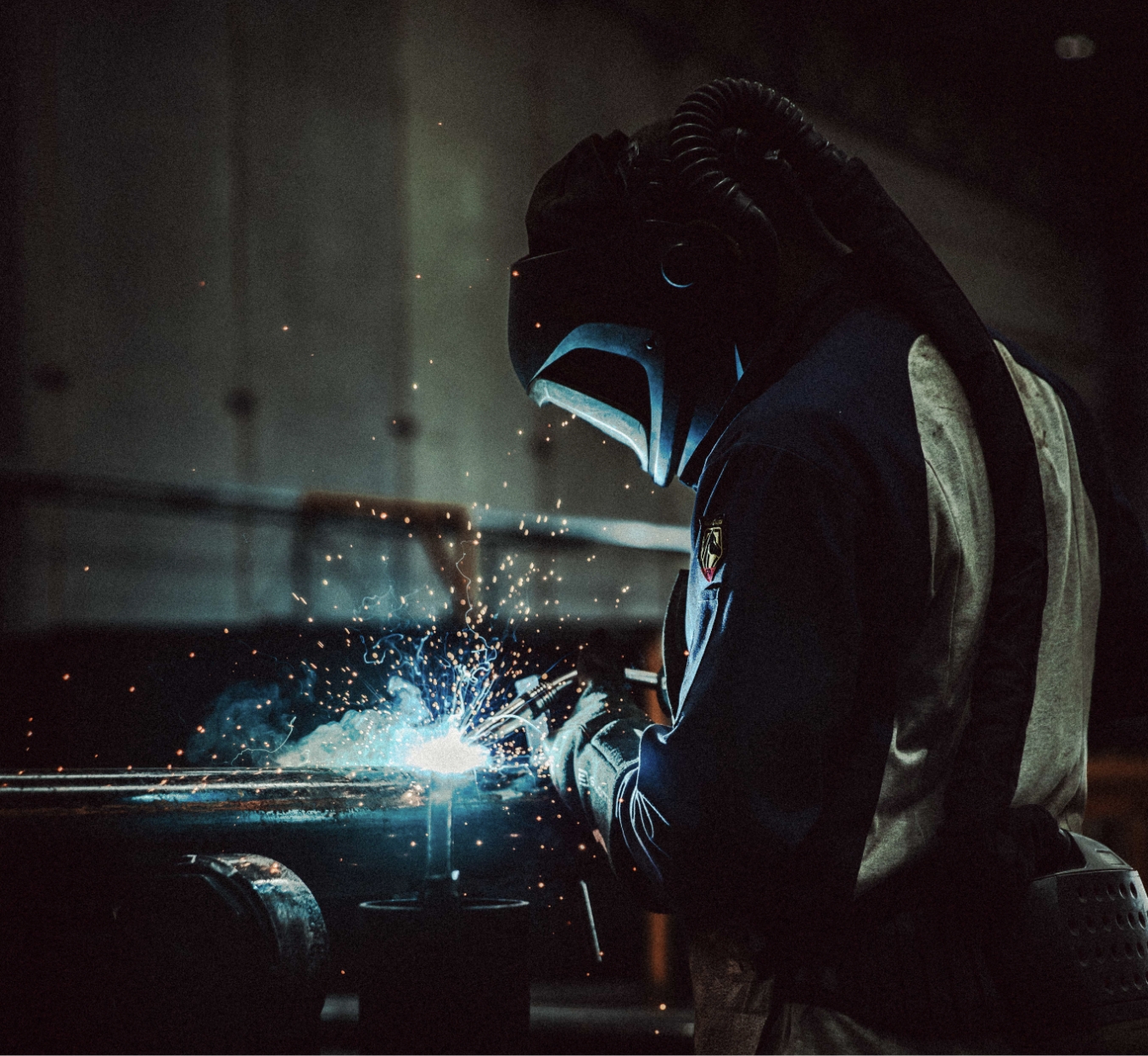 Screw pile welding photo