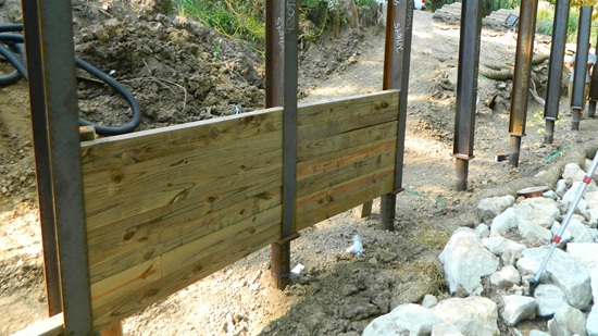 screw pile used in retaining walls