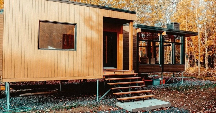 screw piles using in cabin